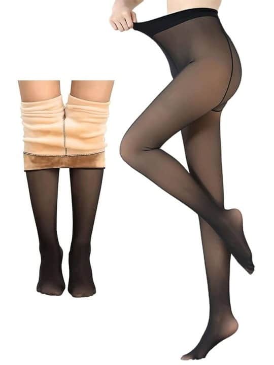 Dual Tone Free Size Fleece Leggings – Premium Winter Wear