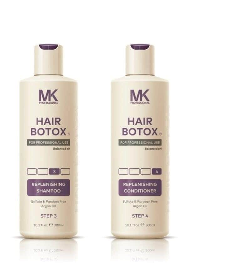 Mk Professional Hair Botox Replenishing Shampoo & Conditioner 300ml Each Pack Of 2