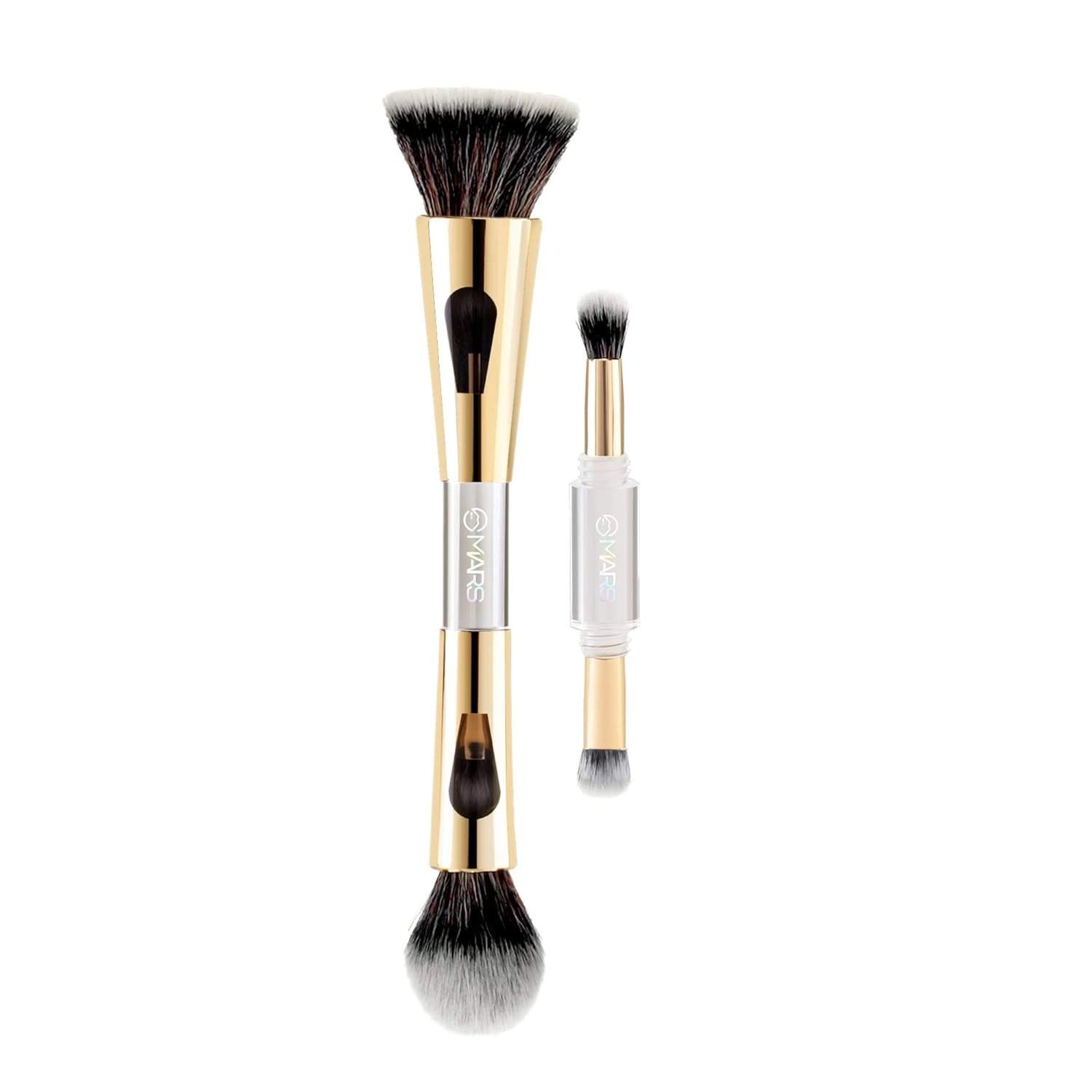 Mars 4 In 1 Travel Brush | With Ultra Soft Bristles | Face Powder Blending Brush | Dense And Fluffy Brush