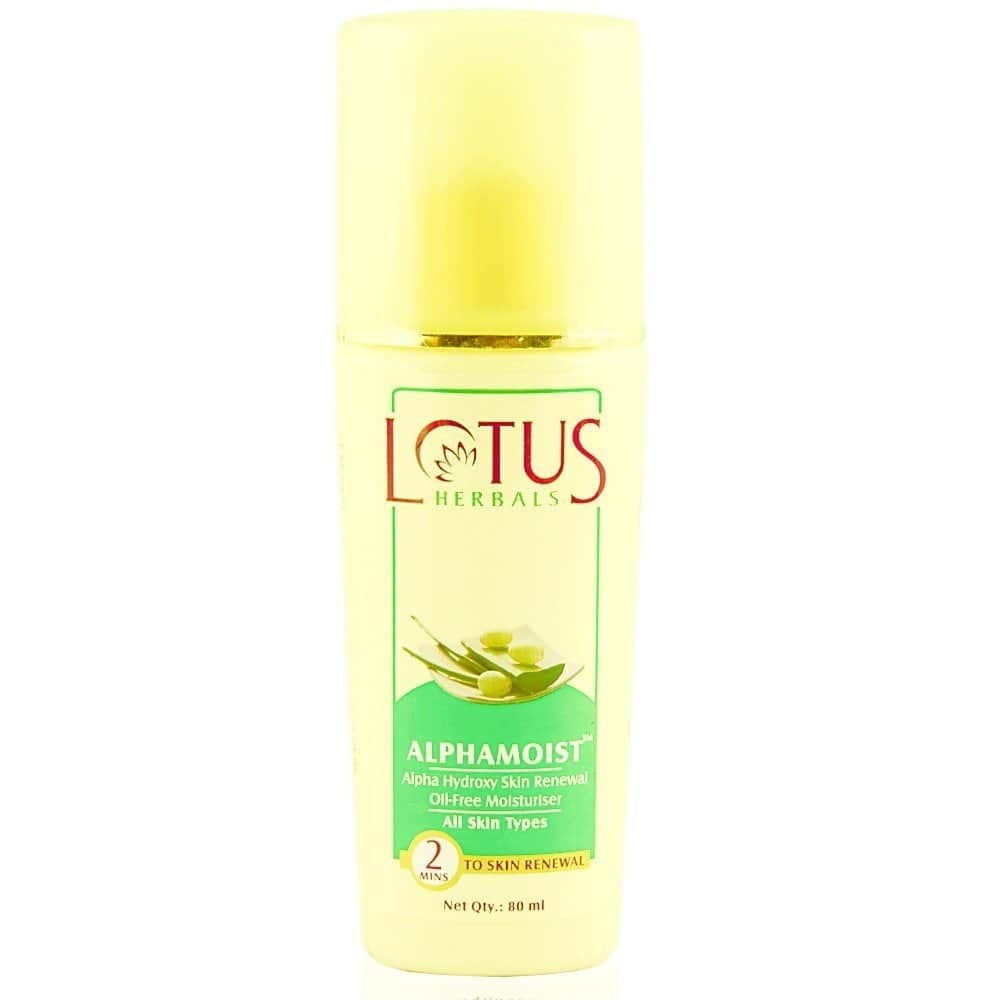 Lotus Herbals Alphamoist Alpha Hydroxy Skin Renewal Oil-Free Moisturiser | For All Skin Types |