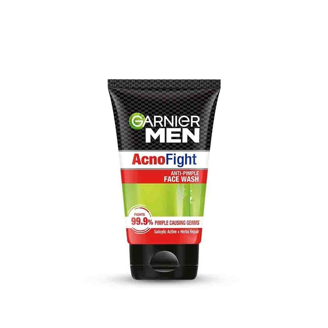 Garnier Men Acno Fight Anti Pimple Face Wash, Anti Pimple Face Wash , Suitable For All Skin Types, 100g