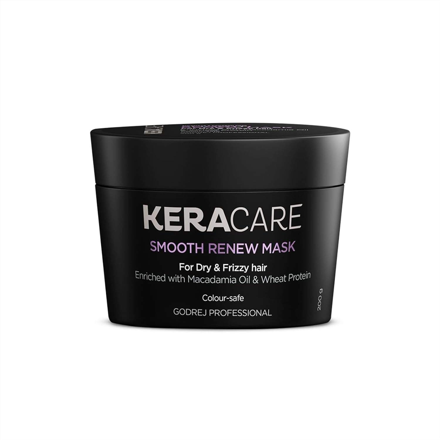 Godrej Professional Keracare Smooth Renew Mask (200g) | Manages Dryness And Frizz | Enriched With Macadamia Oil & Hydrolyzed Wheat Protein