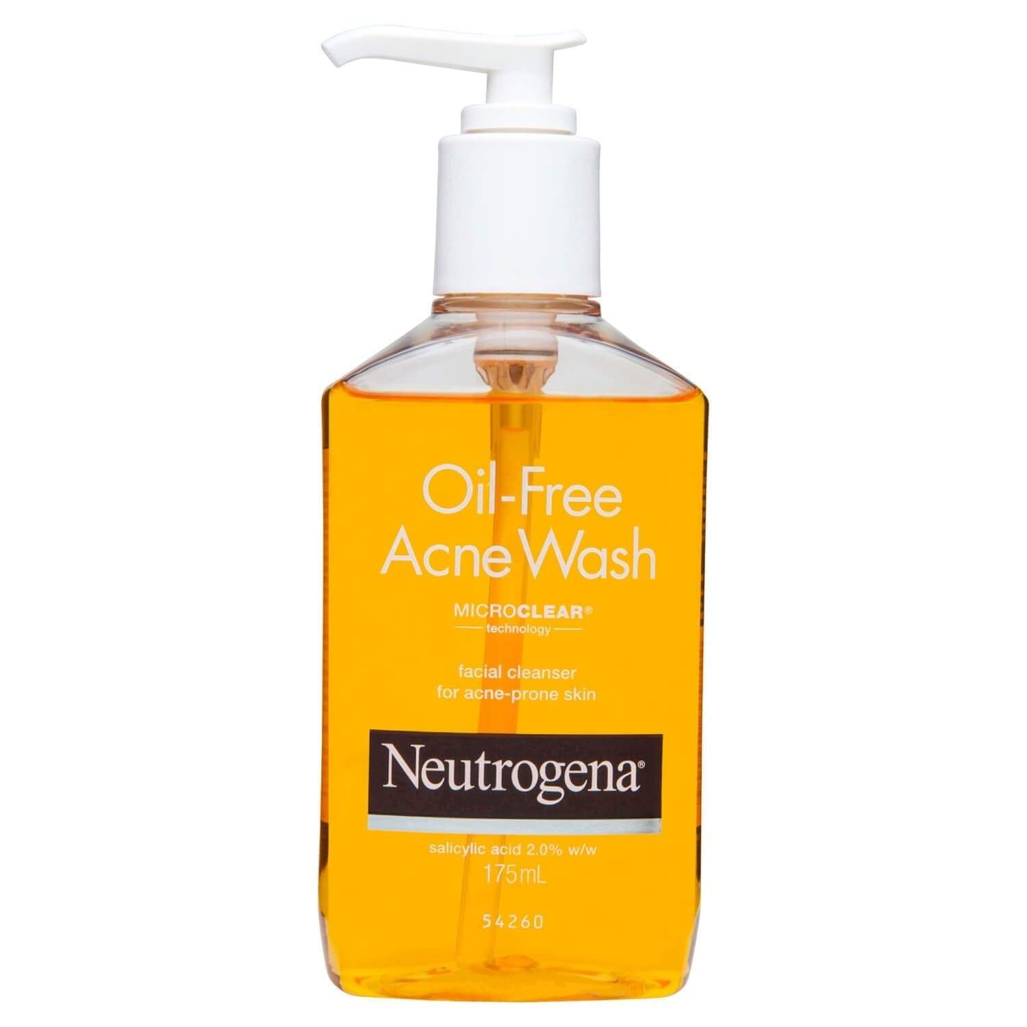 Neutrogena Oil Free Acne Wash | Deep Cleansing Face Wash With Salicylic Acid | Hydrating, Alcohol Free, Non Comedogenic & Dermatologically Tested | For Oily Acne Prone Skin | 175ml