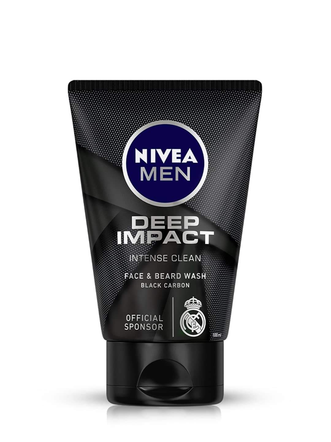 Nivea Men Deep Impact Face Wash 100g | With Black Carbon | Intense Clean, For Beard & Face | Removes Oil And Impurities