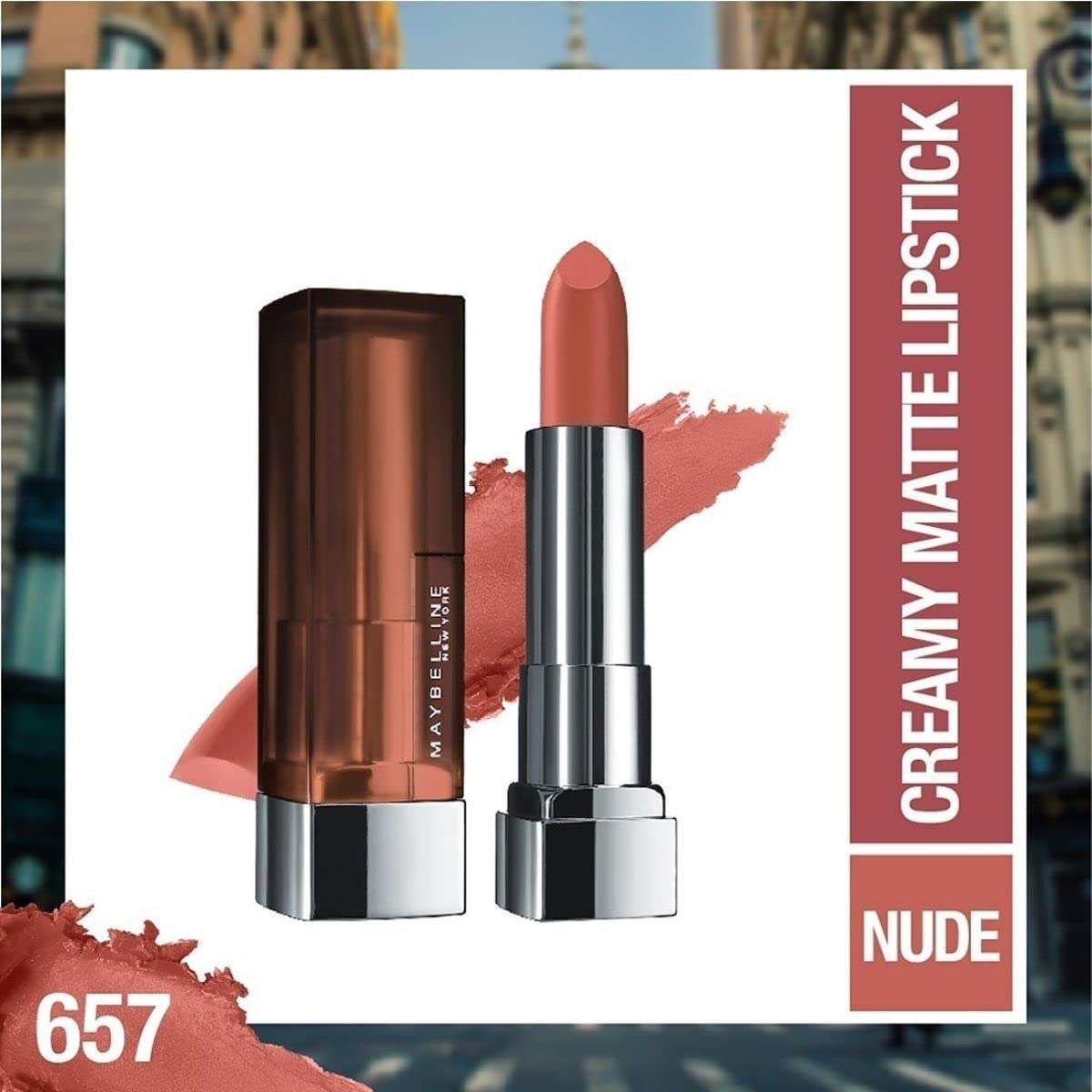 Maybelline New York Matte Lipstick, Intense Colour, Keeps Lips Moisturised, Color Sensational Creamy Matte Lipstick, 3.9g