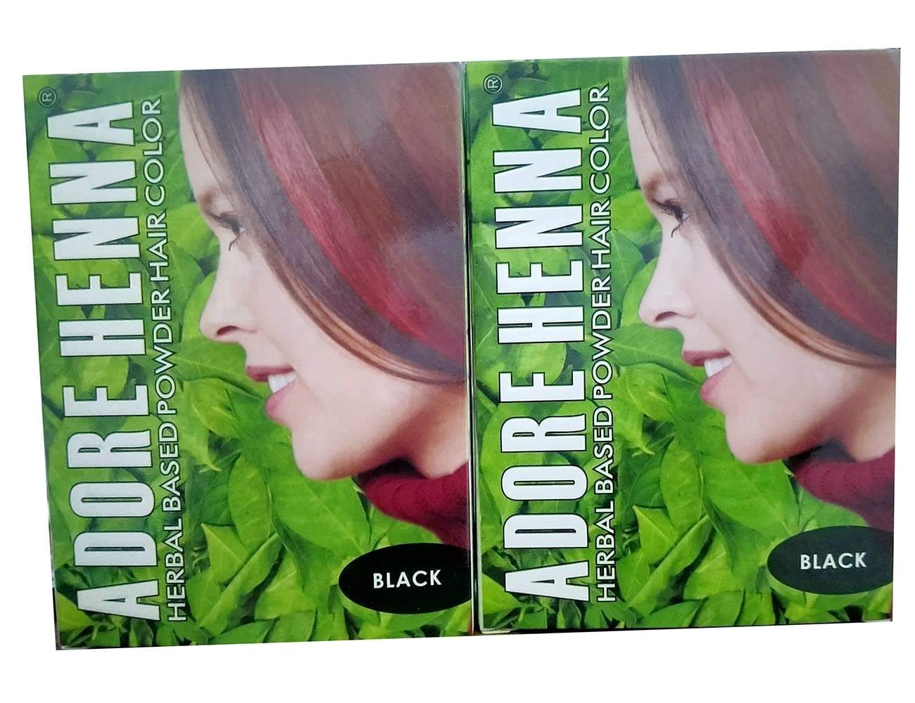 Adore Henna Herbal Based Powder Hair Color, 60g - Black