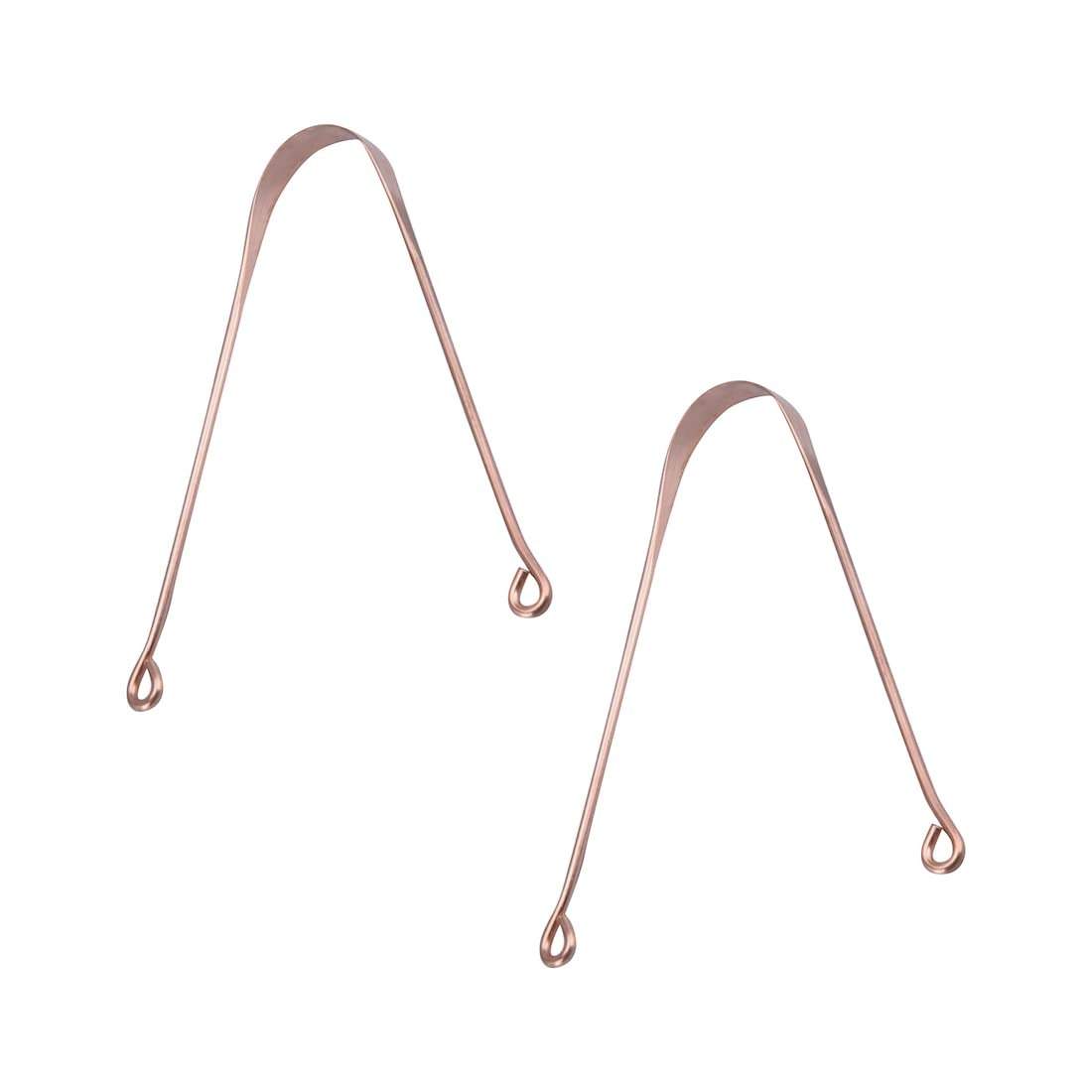 Gubb Copper Tongue Cleaner For Kids & Adults | Easy To Use | Simple Design | Made Up Of 100% Pure Copper | Optimal For Oral Hygiene And Bad Breath Treatment | Ayurvedic Tongue Scraper For Bad Breath (round) - Pack Of 2