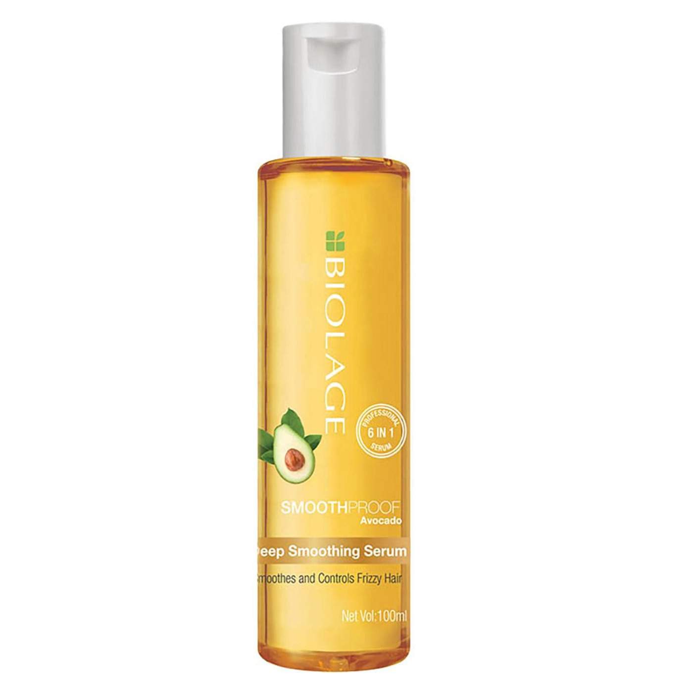 Biolage Smoothproof 6-In-1 Professional Hair Serum For Frizzy Hair |deep Smoothening With Avocado & Grape Seed Oil | Natural & Vegan (100 Ml)