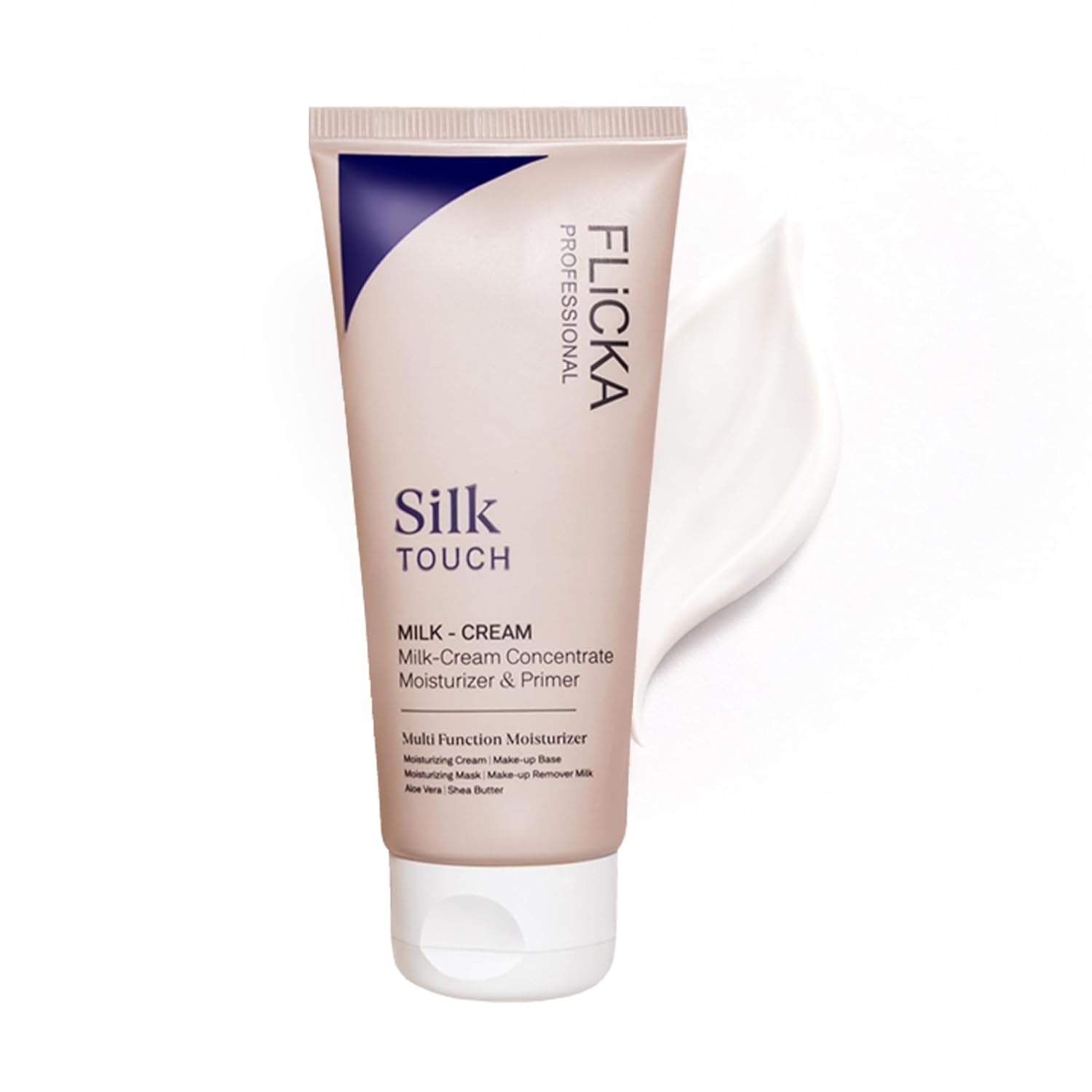 Flicka Silk Touch 3-In-1 Moisturizer & Primer For Face (60g) | Hydrating Lightweight Formula | Pore Minimizer | Long-Lasting Makeup Base | Dermatologically Tested | All Skin Types | Cruelty-Free