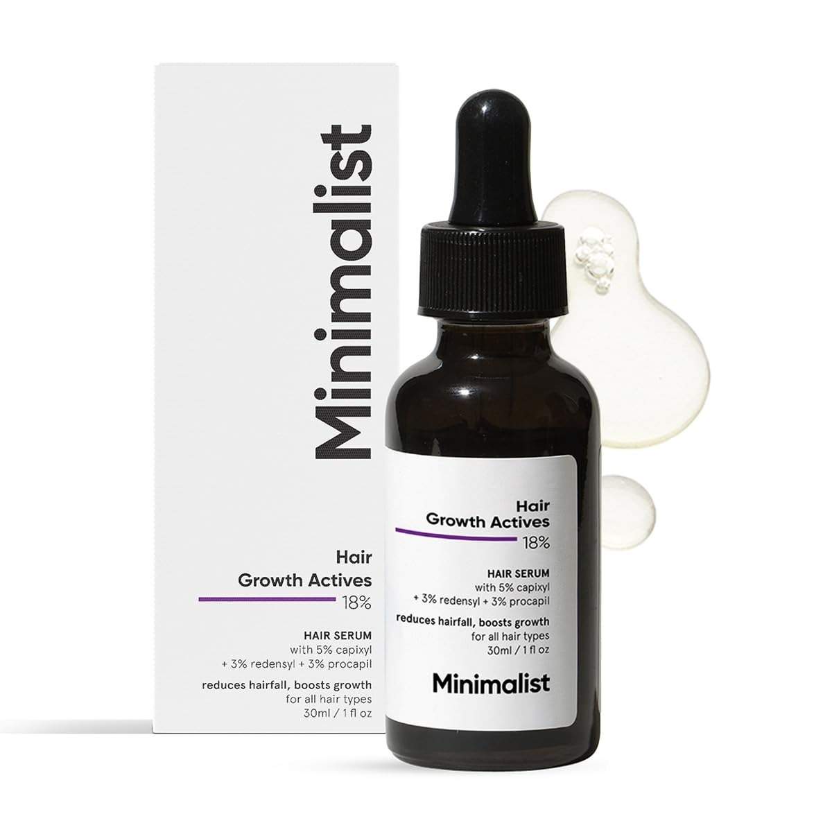 Hair Growth Serum With 3% Redensyl, 3% Anagain, 3% Procapil, 5% Capixyl & 4% Baicapil 18% Hair Growth Actives | For Hair Fall Control | For Men & Women | 30 Ml