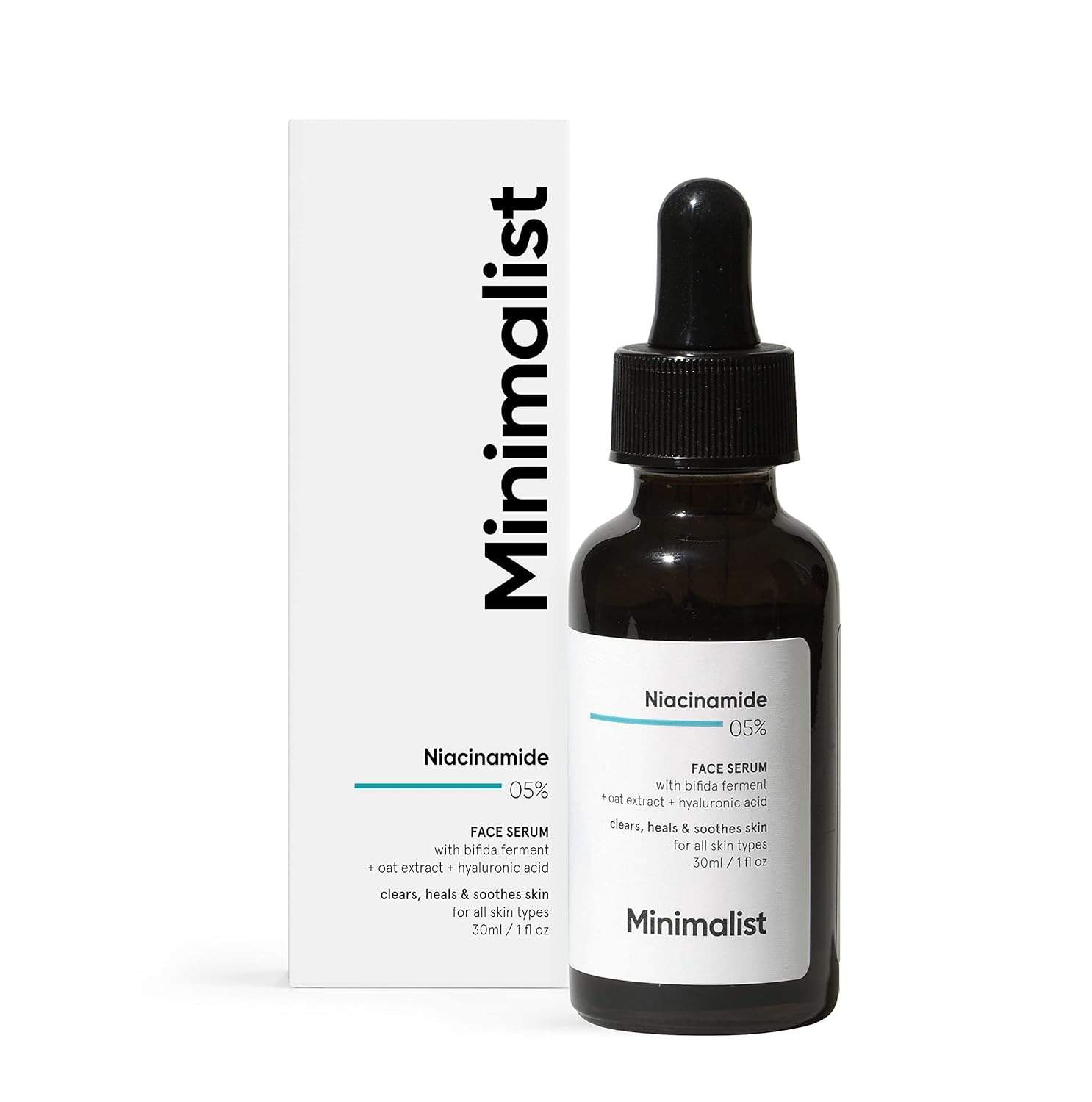 Skin Repair 5% Niacinamide Face Serum For Clear Glowing Skin | Reduces Dullness, Hydrates & Repairs Skin With Vit B3 & Hyaluronic Acid | Day & Night Serum For Dry & Sensitive Skin | For Women & Men | 30 Ml