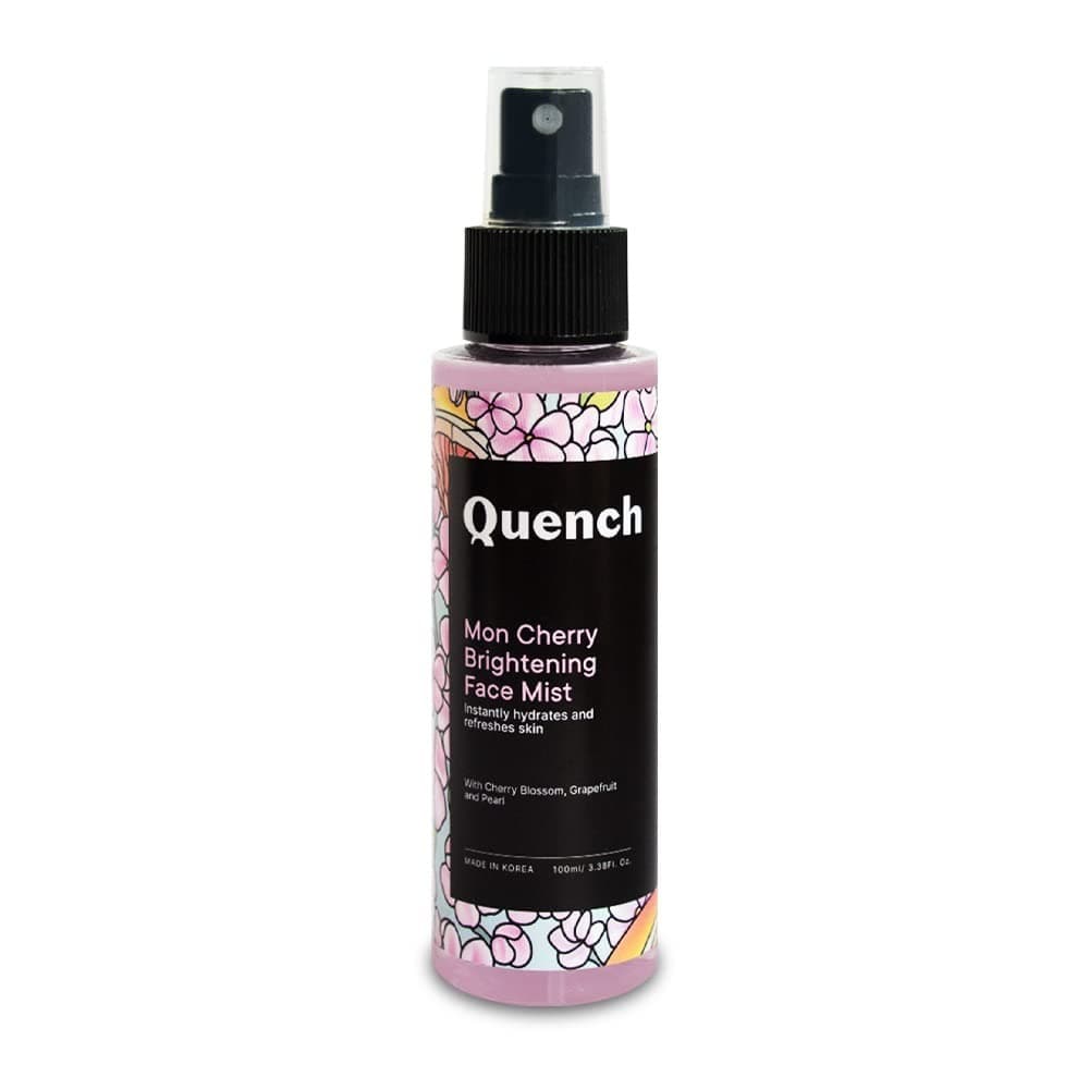 Quench Brightening Face Mist For Glowing Skin (floral Scent) With Cherry Blossom & Hyaluronic Acid| Instantly Hydrates & Brightens Skin| Gentle & Non-Irritating| Made In Korea (100ml)