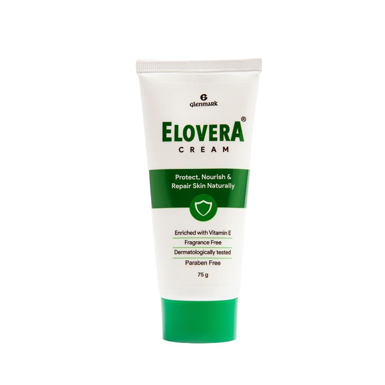 Elovera Moisturising Cream| For Dry Skin | With Aloe Vera & Vitamin E | Protects, Nourishes And Repairs Skin | Paraben Free | Fragrance Free
