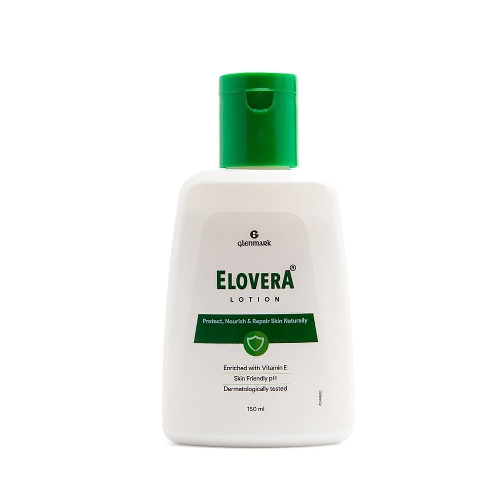 Elovera Lotion With Aloe Vera & Vitamin E, Intense Moisturising Formula, Hydrates, Lightens Blemishes And Makes Skin Soft And Healthy, Non-Greasy, 150 Ml