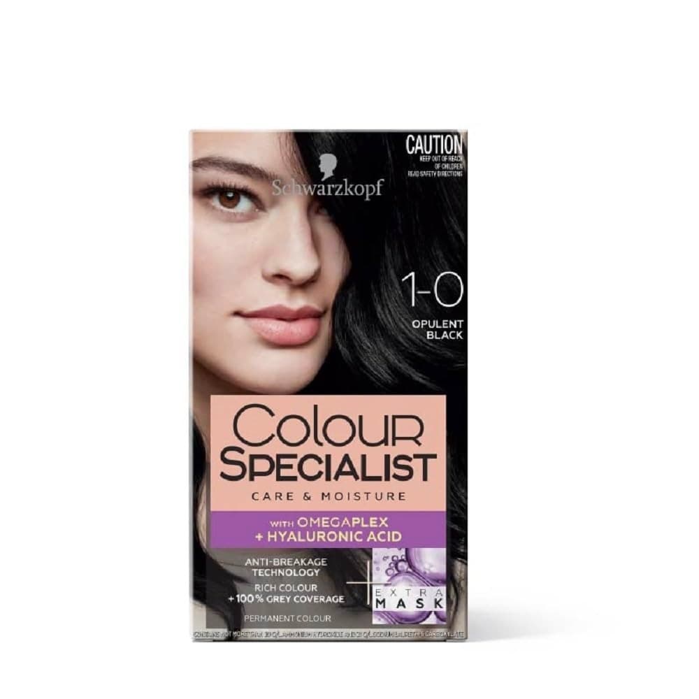 Schwarzkopf Colour Specialist Permanent Hair Colour, First At-Home Hair Colour With Omegaplex Anti-Breakage Technology, Powered By Hyaluronic Acid For Shinier Hair, 165ml