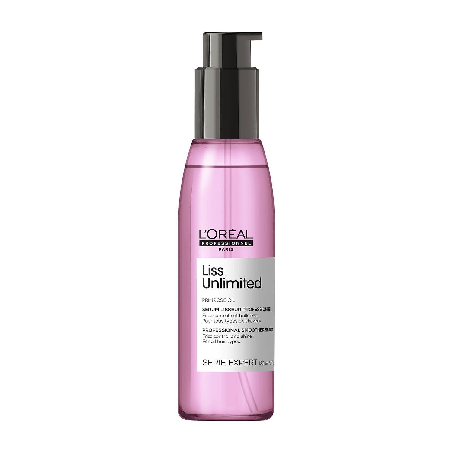 L'oreal Professionnel Serie Expert Liss Unlimited Blow Dry Serum 125 Ml, For Frizz-Free Hair