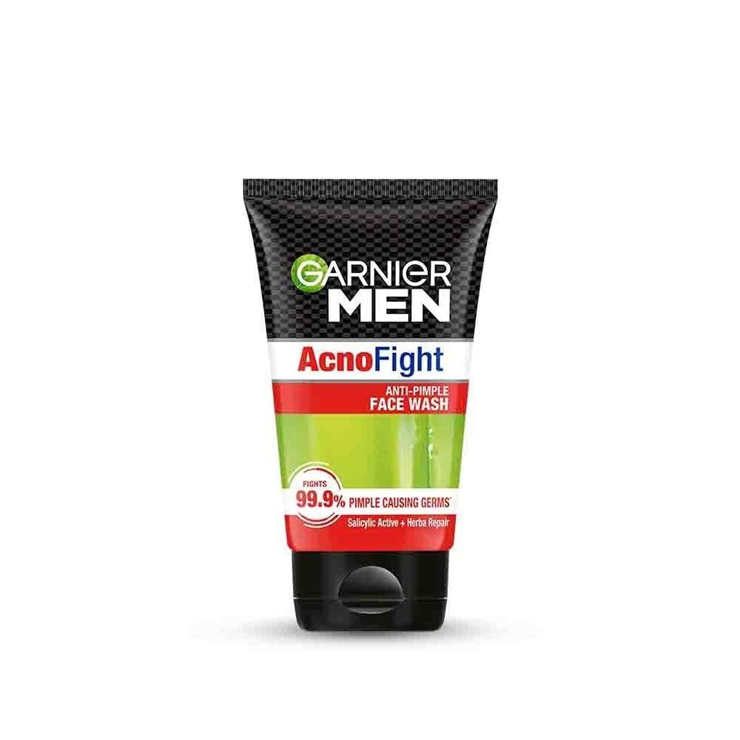 Garnier Men Acno Fight Anti Pimple Face Wash, Anti Pimple Face Wash , Suitable For All Skin Types, 100g