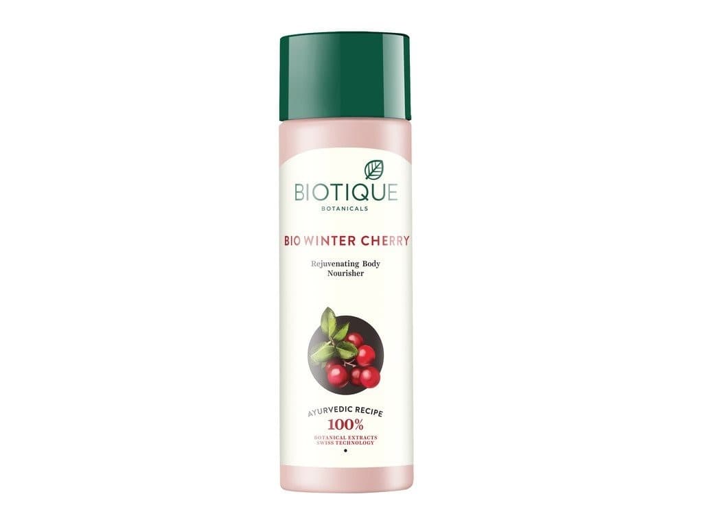 Biotique Winter Cherry Rejuvenating Body Lotion | Moisturizes And Hydrates The Skin | Prevents Ageing, Wrinkles And Dark Spots| 100% Botanical Extracts| Suitable For All Skin Types | 190ml