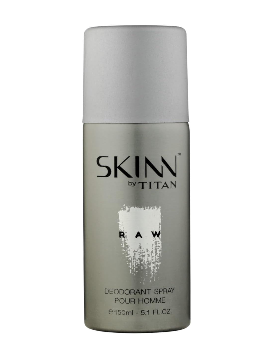 Skinn By Titan Raw Long-Lasting Deodorant Spray For Men - 150 Ml | Perfume For Men | Eau De Parfum For Men | Men's Cologne | For Daily Use | Premium Fragrance | Grooming Essentials