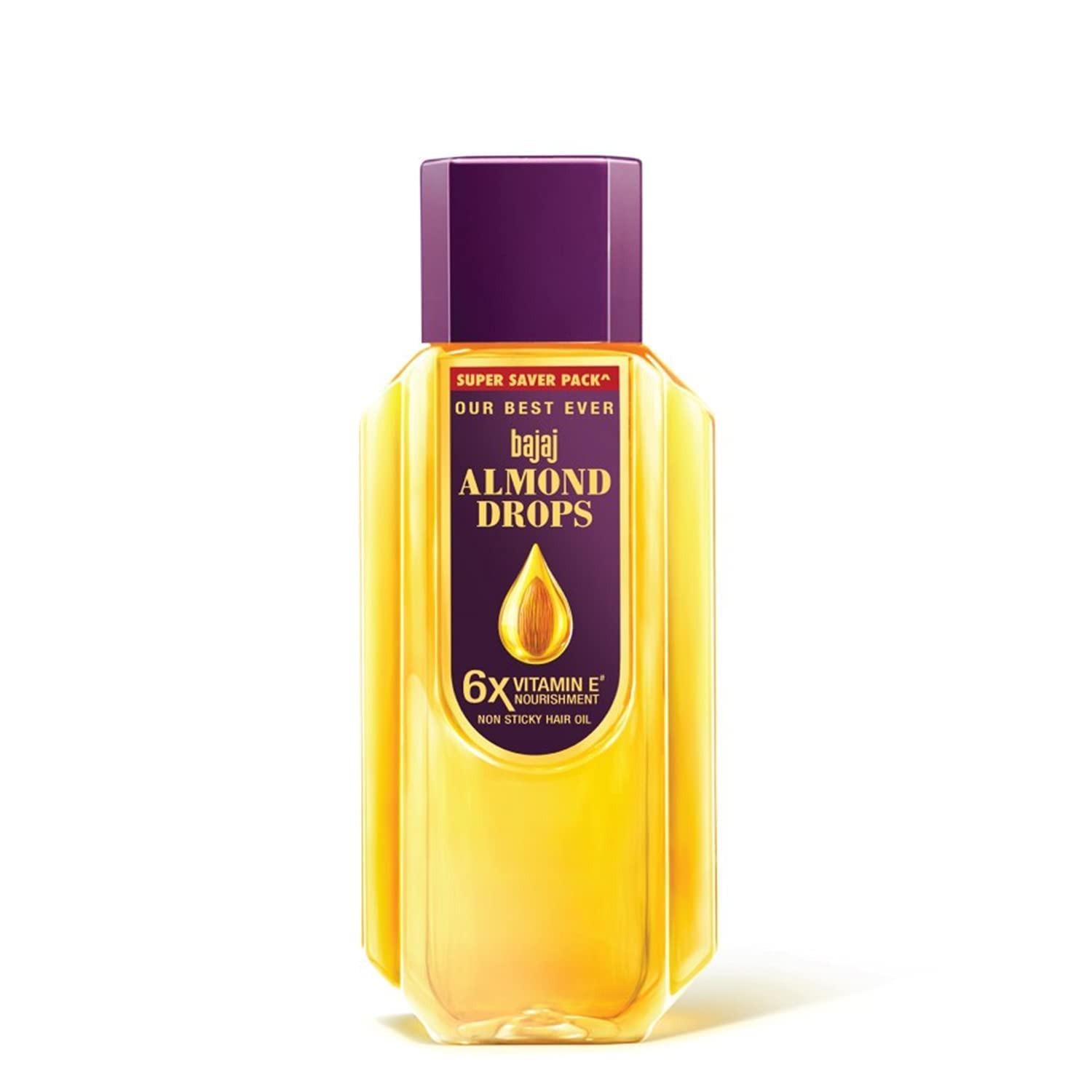 Bajaj Almond Drops Hair Oil, 6x Vitamin E, Almond Oil, Light And Non-Sticky, Hair Fall Control - 700ml