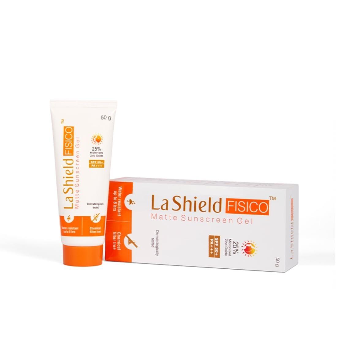 La Shield Fisico Spf 50 Pa+++ Mineral Sunscreen|chemical Filter Free| Water Resistant Upto 8 Hours |non-Greasy | Lightweight |no White Cast | Broad Spectrum | Dermatologist Prescribed| For Sensitive Skin |50g