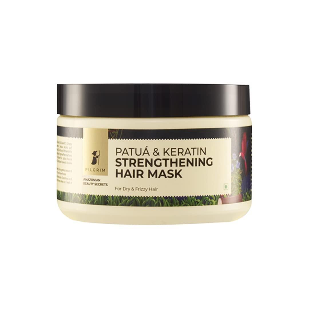 Pilgrim Amazonian Patuá&keratin Strengthening Hair Mask For Dry&frizzy Hair With Sacha Inchi For Women&men|hair Mask For High Shine&hydration|hair Mask For Smoothening Hair|silicon Free|200gm