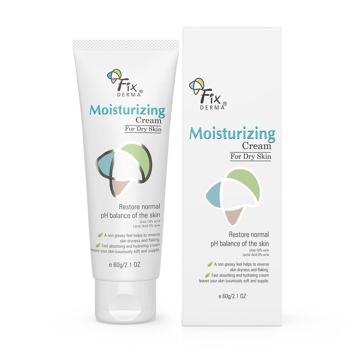 Fixderma Moisturizing Cream, Daily Moisturizer For Dry & Chapped Skin, Provides Hydration And Moisturization, Non-Comedogenic & Non-Greasy Formulation, 150g
