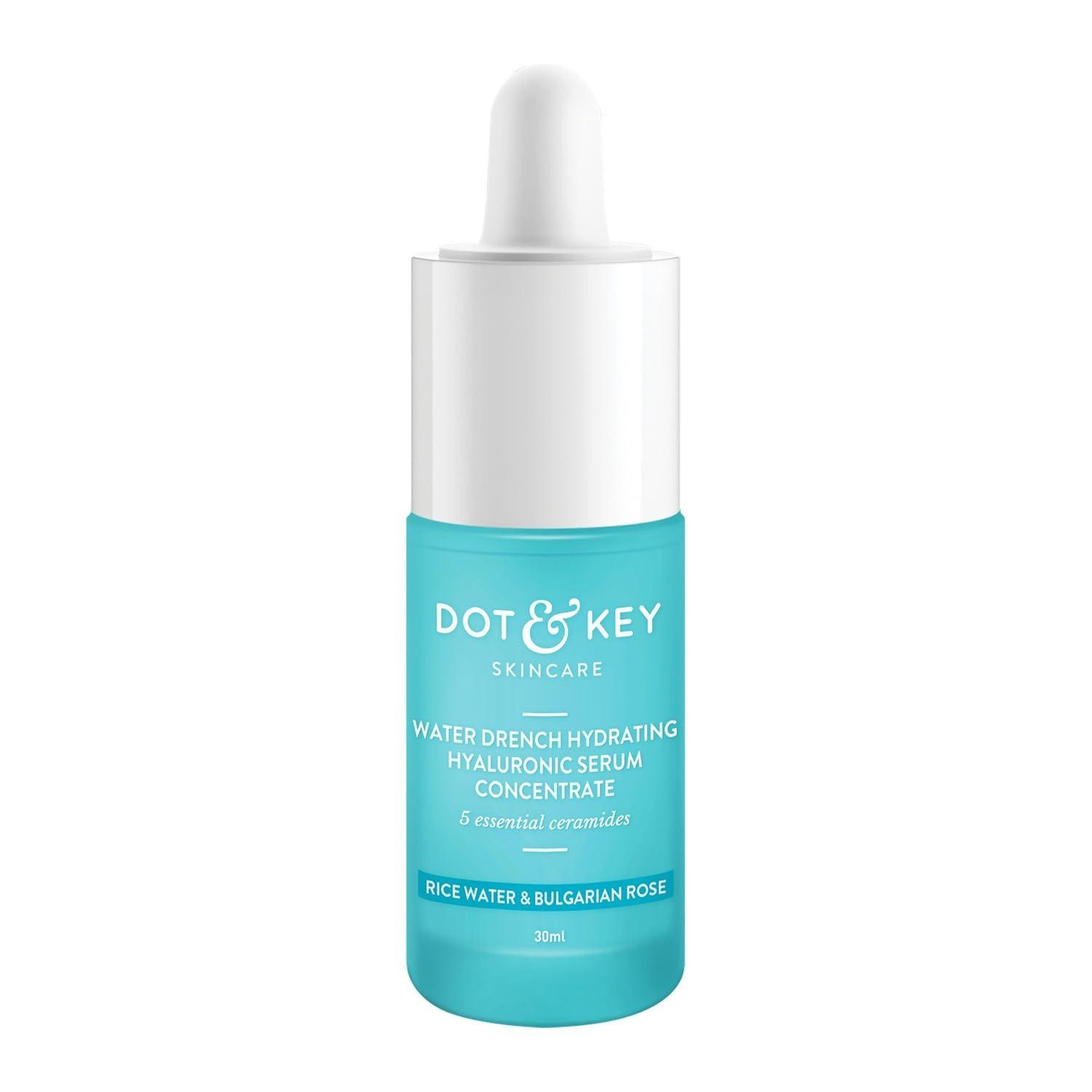 Dot & Key Hydrating Hyaluronic Acid Serum With Vitamin C + E | For Plump, Glowing Skin | Face Serum For Dry Skin, Oily & Normal Skin | With Ceramide & Acai Berry | 30ml
