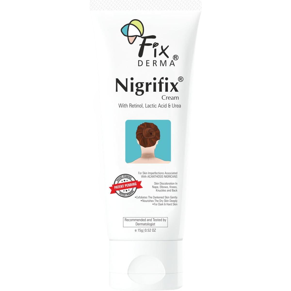 Fixderma Nigrifix Cream For Acanthosis Nigricans With Lactic Acid | Dermatologist Tested Retinol Cream | For Body Parts Like Neck, Ankles, Knuckles, Armpits, Thighs & Elbows | Exfoliant