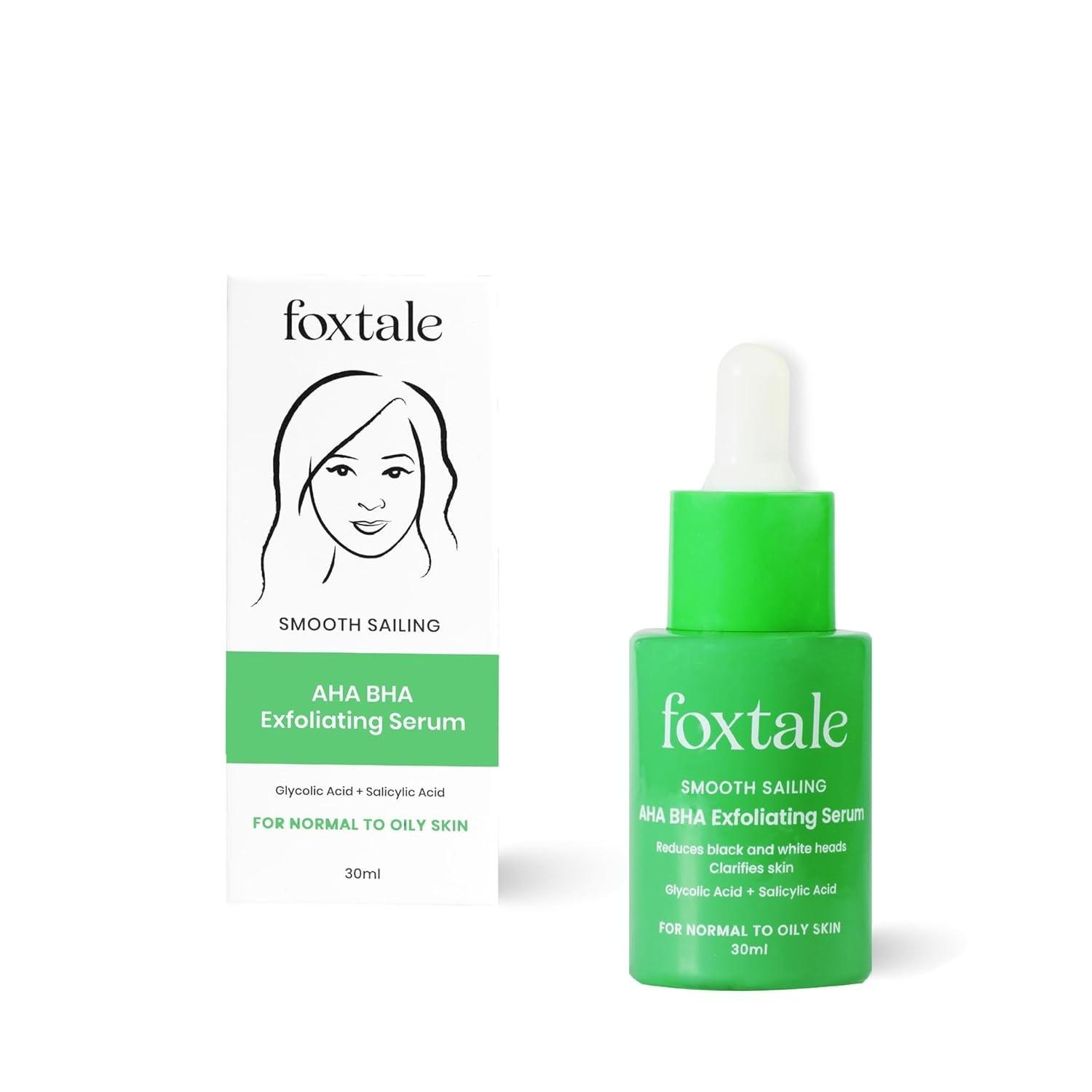 Foxtale 2% Salicylic Acid Aha Bha Exfoliating Serum With Niacinamide, Fights Acne, Reduces Blackheads & Whiteheads, Reduces Excess Oil & Bumpy Texture, For Oily, Acne Prone Skin, Men & Women, 30 Ml