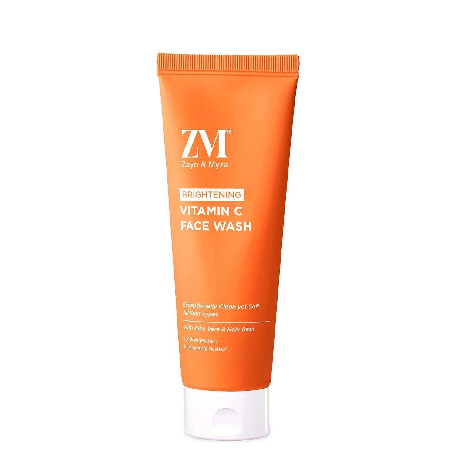 Zm Zayn & Myza Vitamin C Tube Face Wash With Aloe Vera & Holy Basil For Exceptionally Clean & Brighter Looking Skin, No Chemical Nasties, All Skin Types, 75 Ml