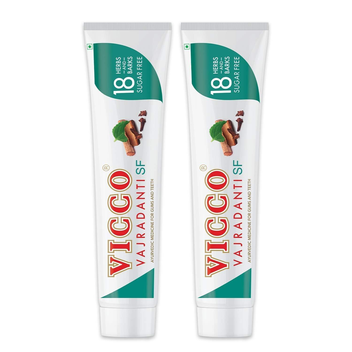 Vicco Vajradanti Ayurvedic Paste With 18 Essential Herbs And Barks (pack Of 2) (sugar Free, 160g)