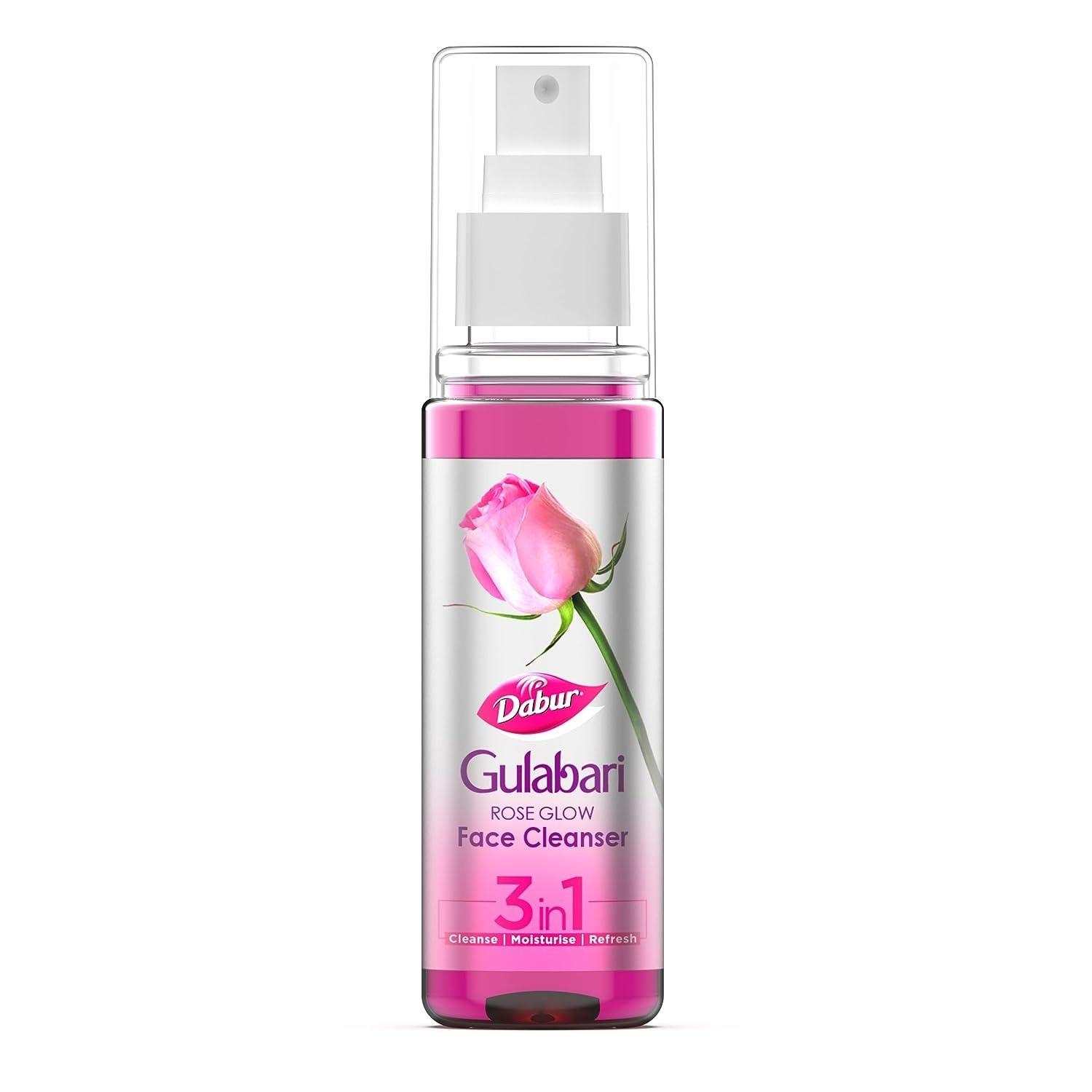 Dabur Gulabari Rose Glow Face Cleanser - 100ml | Gentle Cleanser For All Skin Types | Cleaner, Balanced & Hydrated Skin