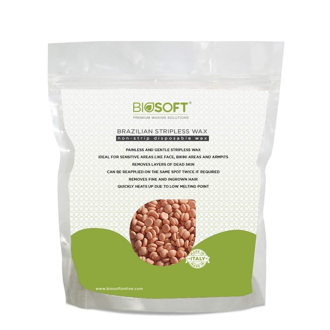 Biosoft Stripless Bean Wax- Rose