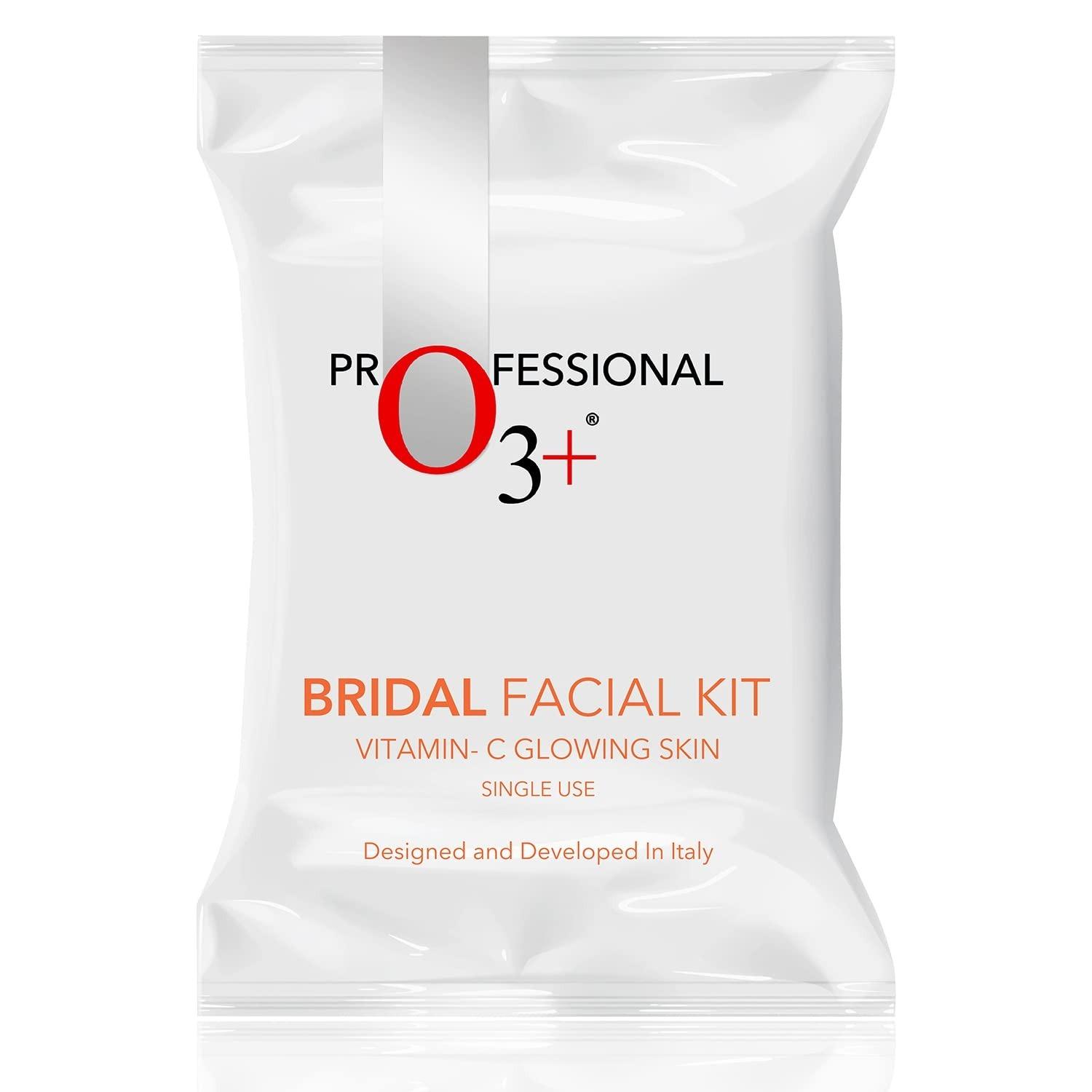 O3+ Bridal Facial Kit Vitamin C For Glowing Skin And Radiant Complexion Suitable For All Skin Types (44g+103ml, Single Use)