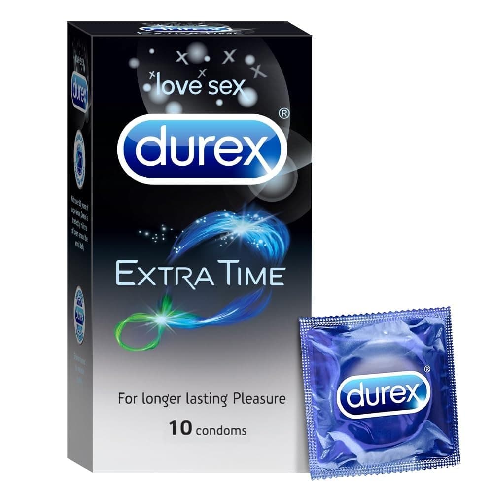Durex Extra Time Condoms For Men - 10 Count