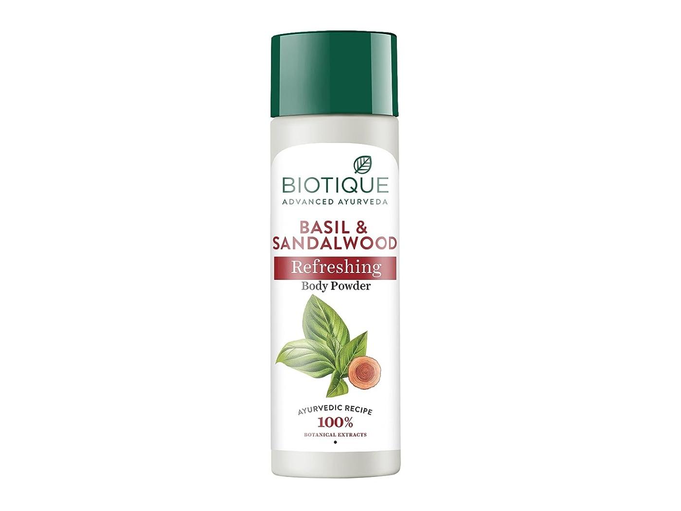 Biotique Basil And Sandalwood Refreshing Body Powder| Ayurvedic And Organically Pure |100% Botanical Extracts | 150g For All
