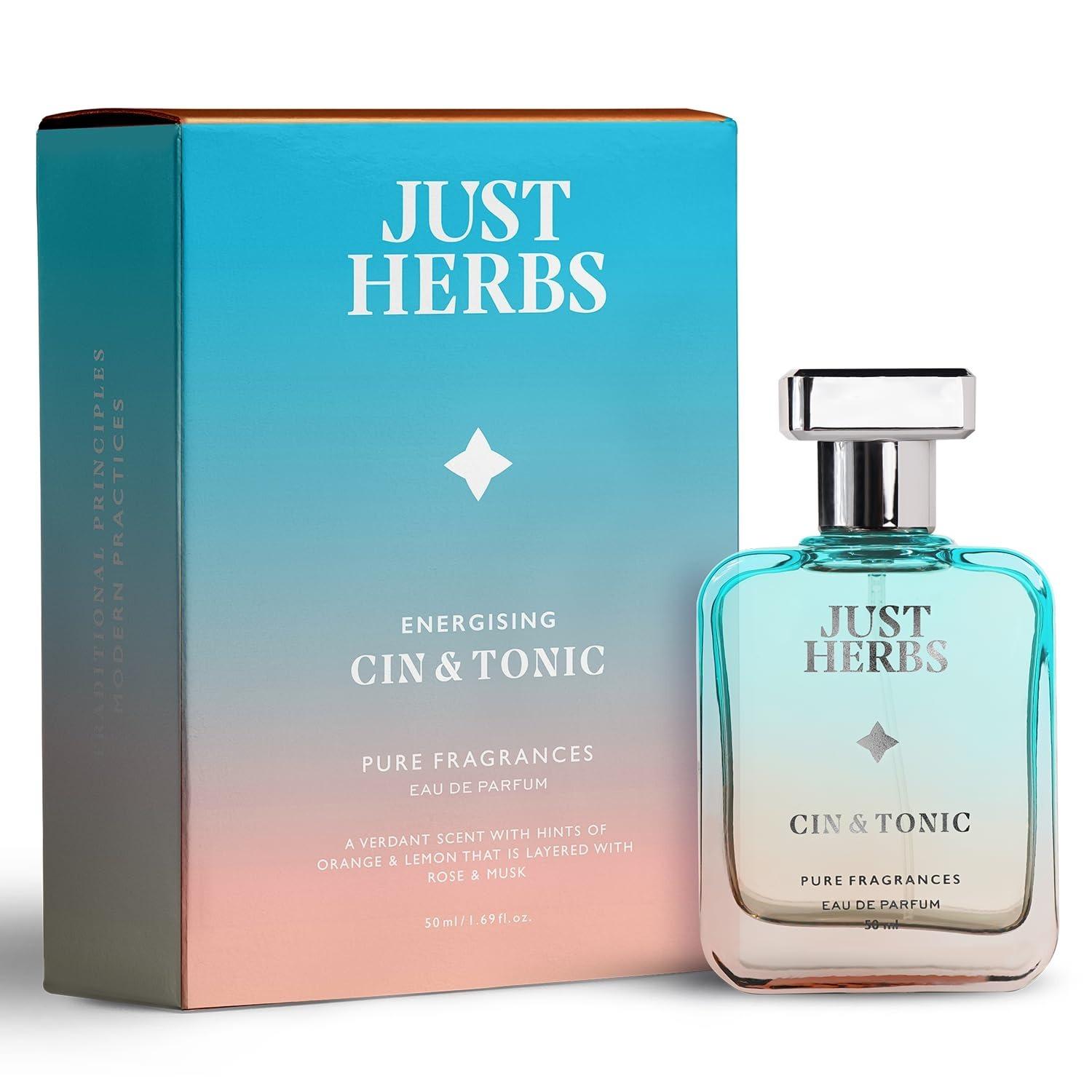 Just Herbs Energising Cin & Tonic Edp Perfume For Men Long Lasting Fragrance - 50 Ml