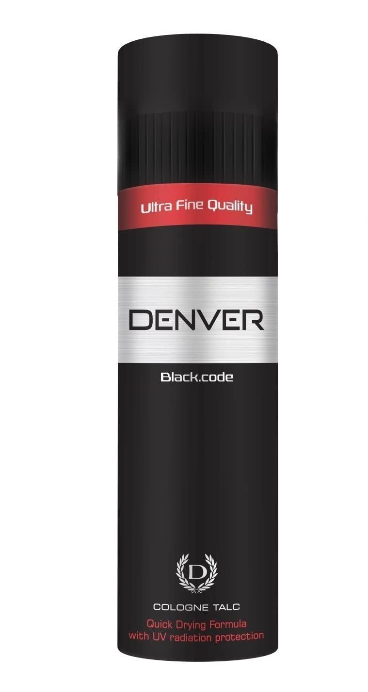 Denver Black Code Talcum Powder 300gm| Scented Talc For Men