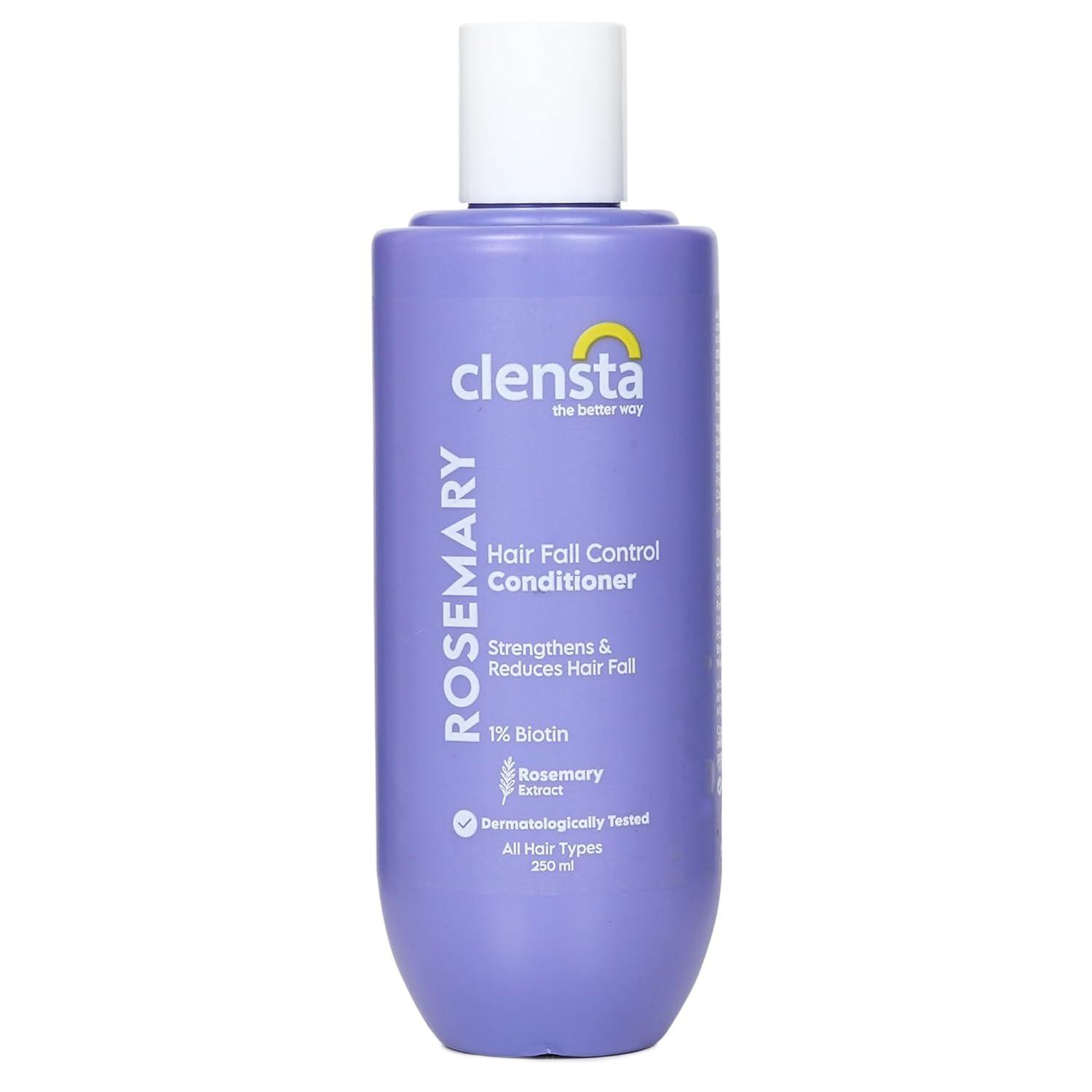 Clensta Rosemary Hair Fall Control Conditioner With Rosemary & Biotin For Reducing Hair Loss, Breakage & Daily Use | All Hair Types | Men & Women | Sulfate & Paraben Free - 250 Ml