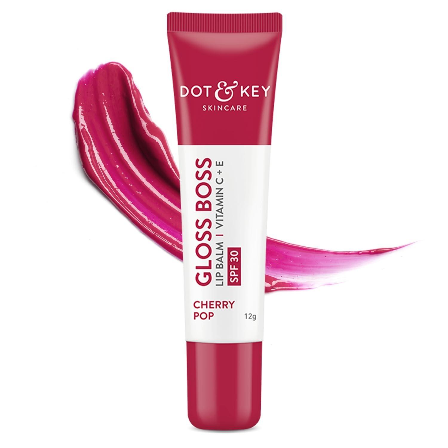 Dot & Key Dot&key Cherry Lip Balm Spf 30(12gm)|moisturization|for Smooth Soft Lips|shea Butter With Vitamin E|tinted Balm For Glossy,buttery Soft Lips|with Vitamin C For Dark Lips|lip Balm For Women