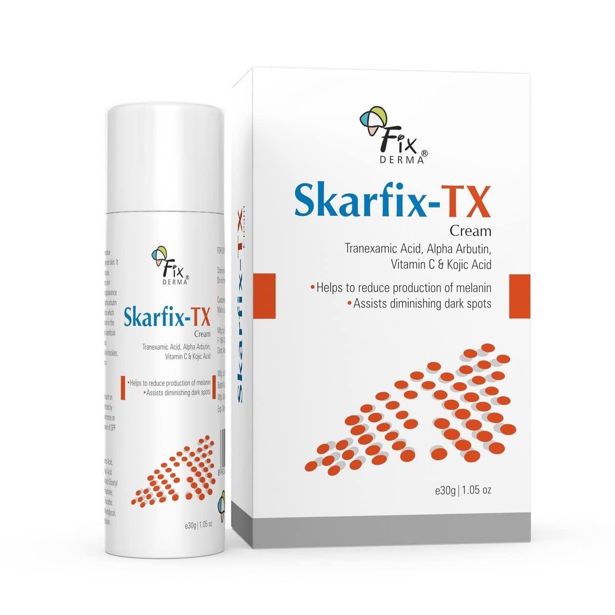 Fixderma 10% Tranexamic Acid + 2% Kojic Acid + 1% Arbutin Skarfix -tx Face Cream | Pigmentation Removal Cream | Uneven Skin Tone, Reduces Dark Spots And Blemishes