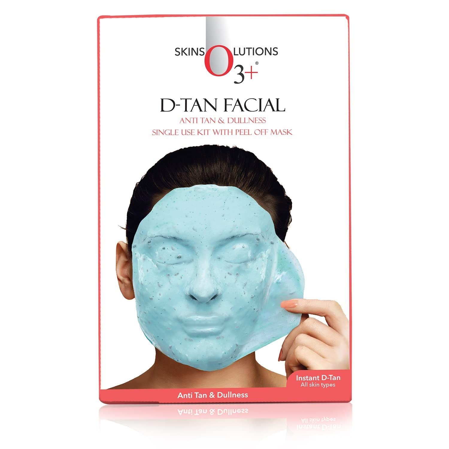 O3+ D-Tan Facial Kit For Tan Removal & Skin Lightening 45g | Detan Facial Kit For Tan Removal
