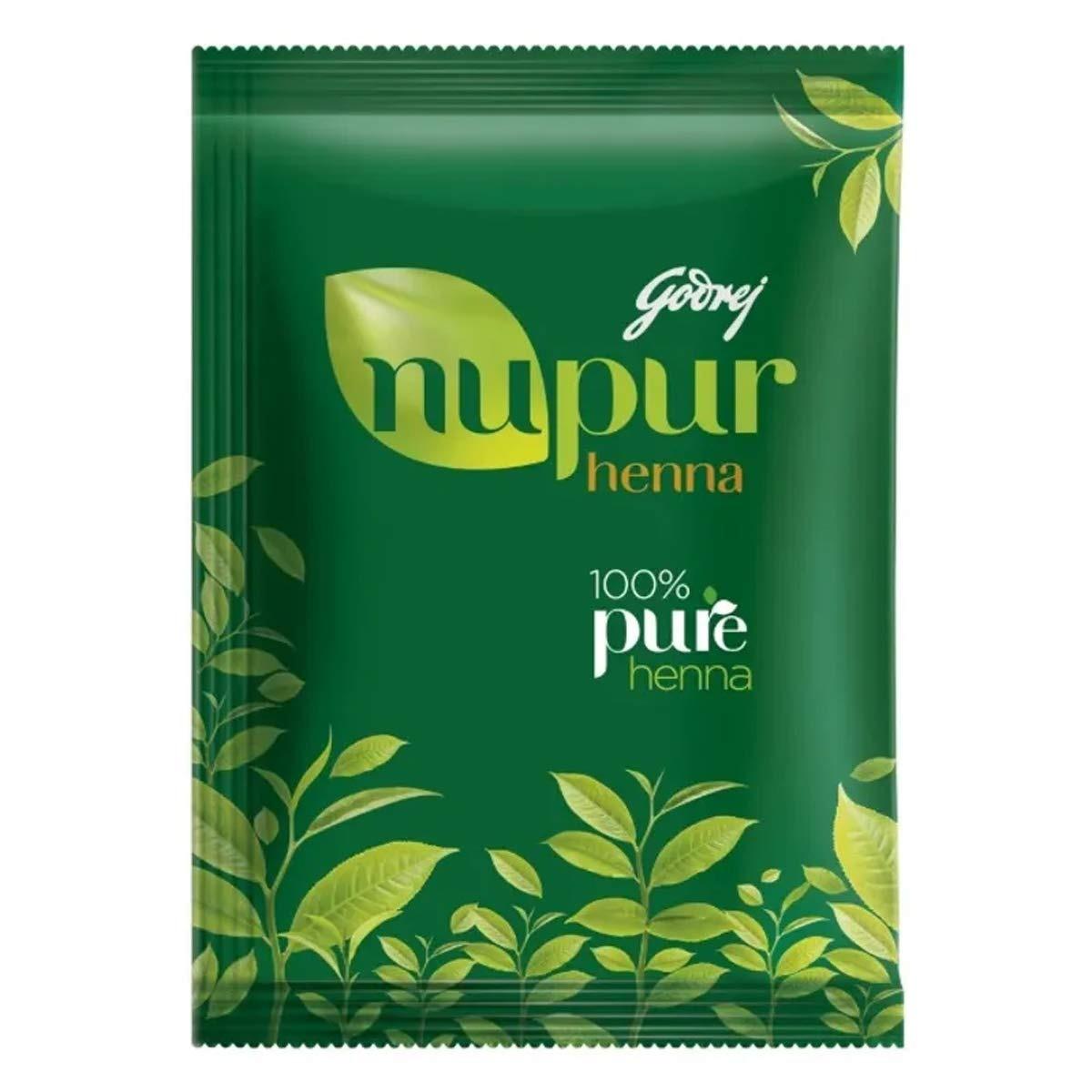 Godrej Nupur 100% Pure Henna Powder For Hair Colour (mehandi) | For Hair, Hands & Feet (500g)