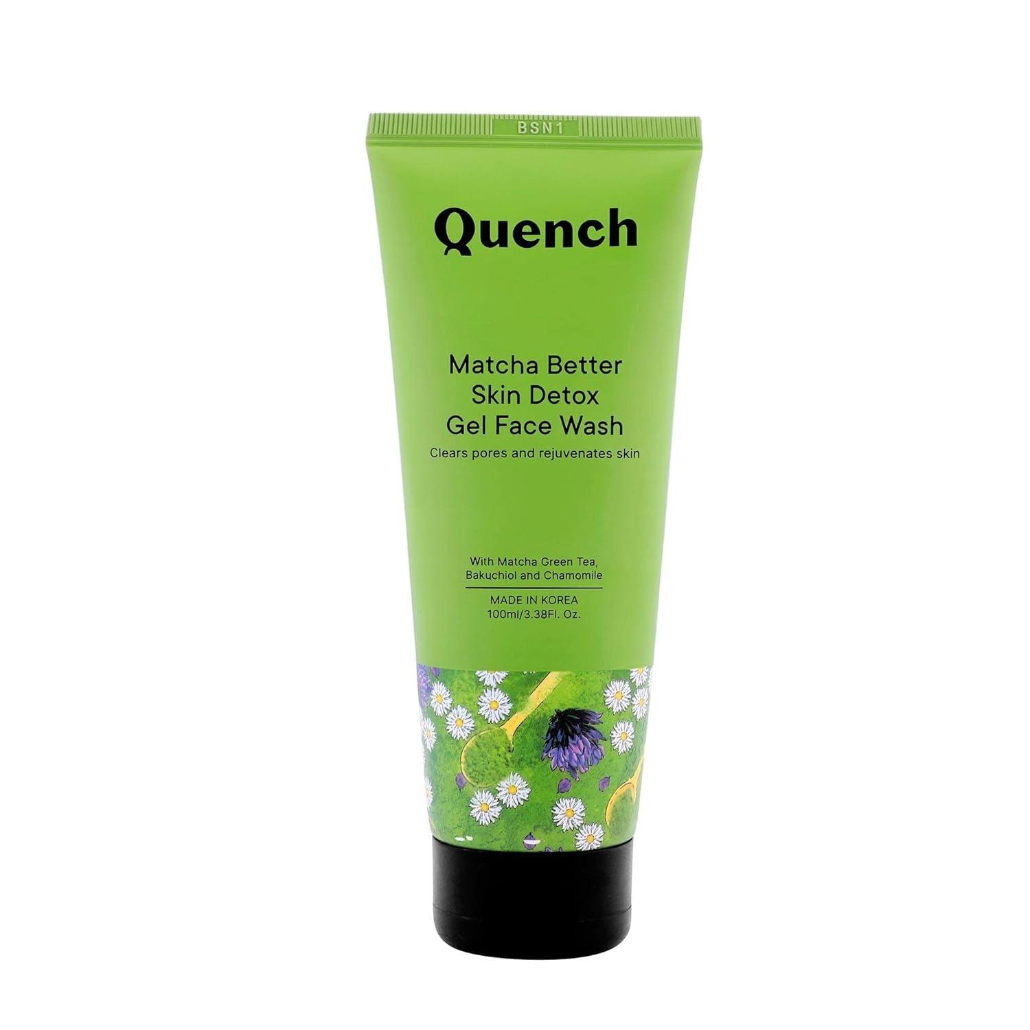 Quench Skin Detox Gel Face Wash With Matcha Green Tea| Korean Face Wash For Oily & Acne-Prone Skin| Clears Pores, Controls Oiliness And Detoxifies Skin| Made In Korea (100ml)