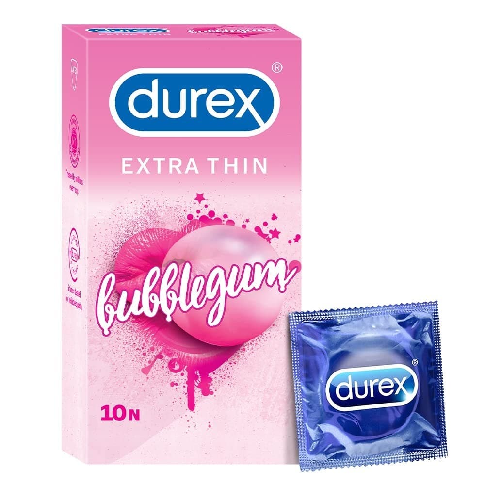 Durex Extra Thin Bubblegum Condoms For Men- 10s