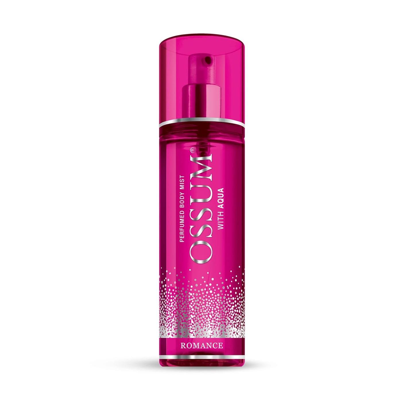 Ossum Romance, Perfume Body Mist With Aqua, Long-Lasting Freshness Spray For Women, 115ml