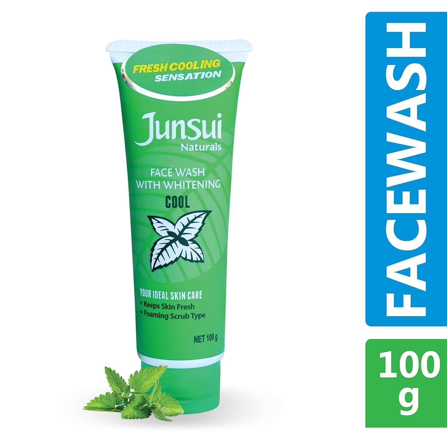 Junsui Naturals Face Wash With Whitening, Cool, 100 G