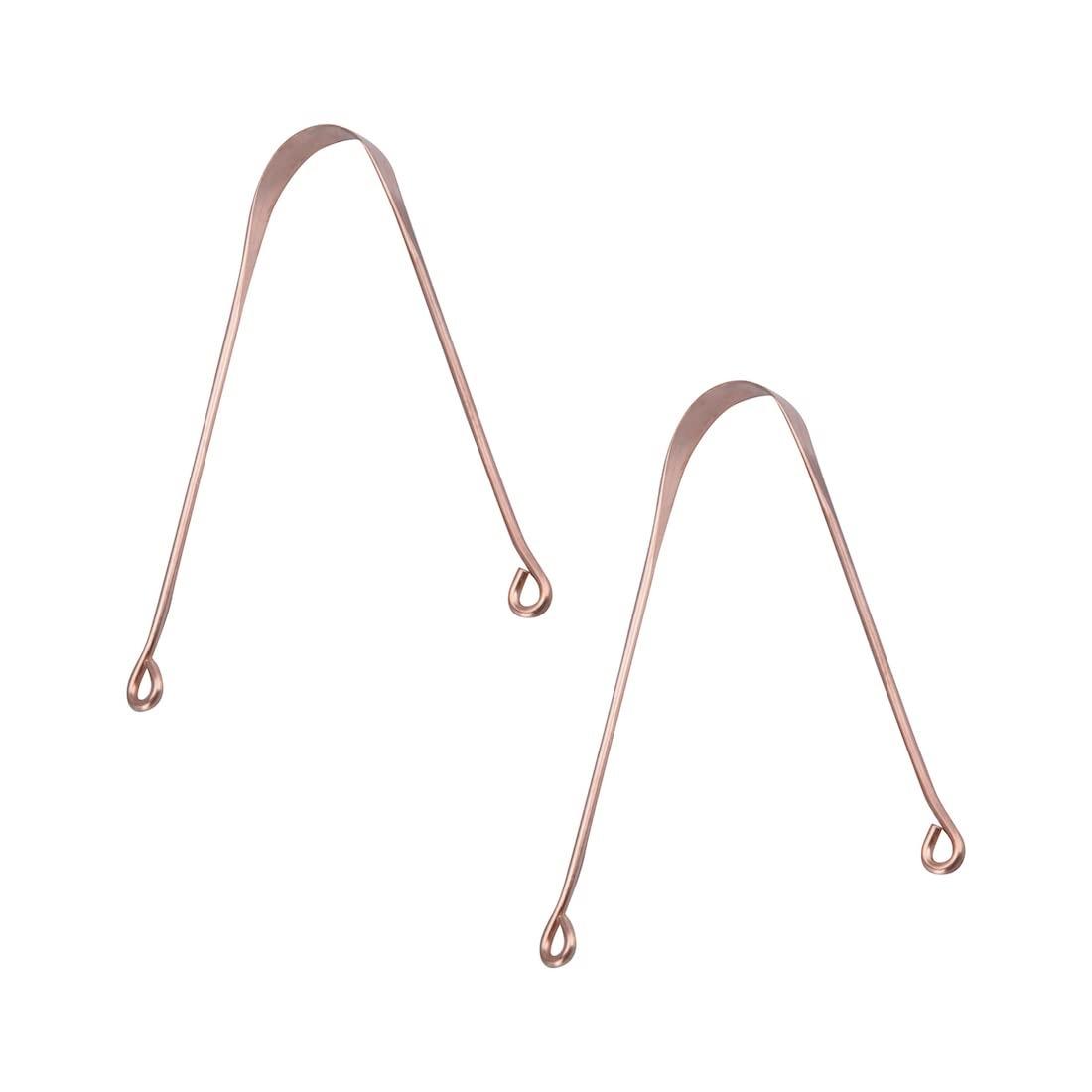 Gubb Copper Tongue Cleaner For Kids & Adults | Easy To Use | Simple Design | Made Up Of 100% Pure Copper | Optimal For Oral Hygiene And Bad Breath Treatment | Ayurvedic Tongue Scraper For Bad Breath (round) - Pack Of 2