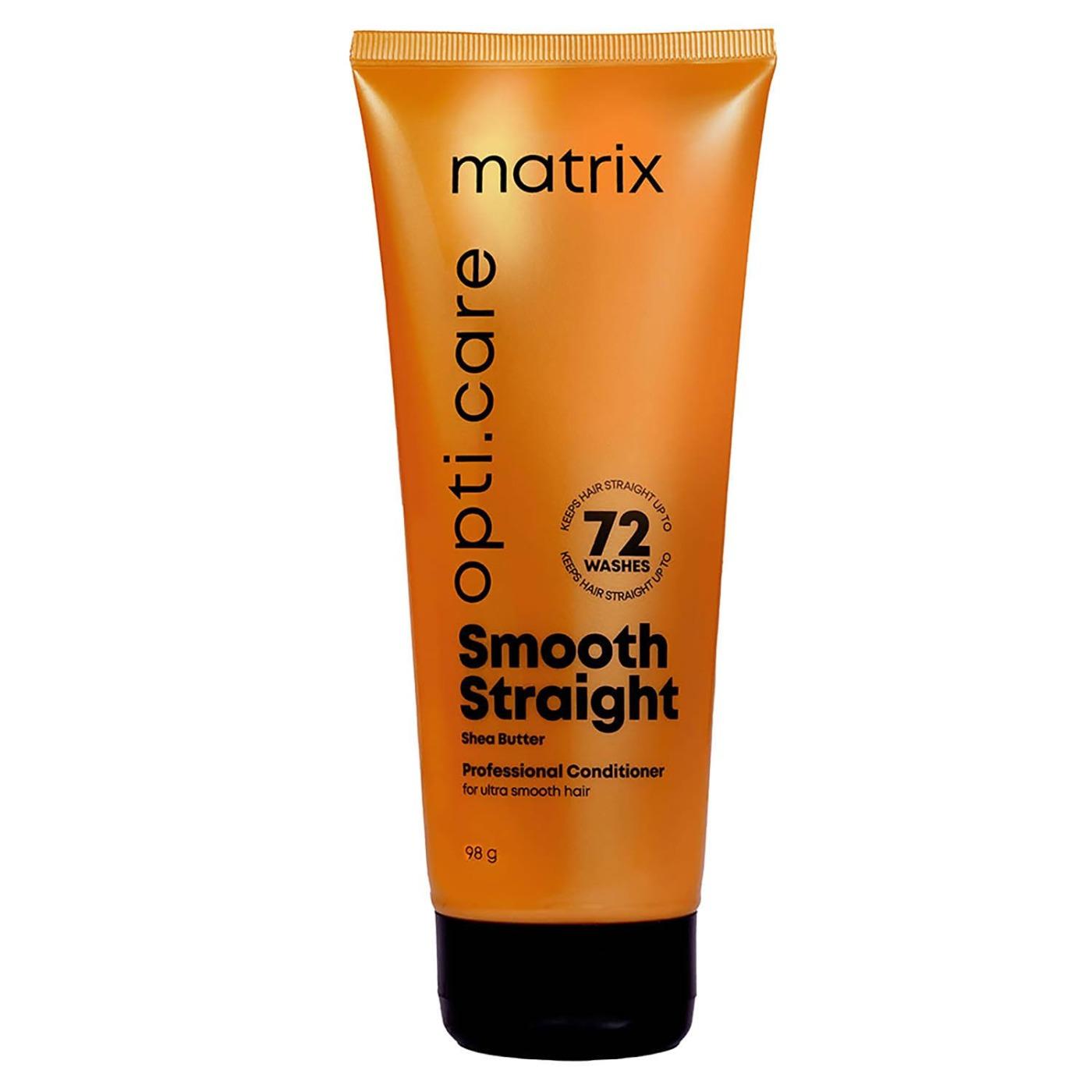 Matrix Opti.care Professional Shampoo Or Conditioner For Salon Smooth Straight Hair | Control Frizzy Hair For Up To 4 Days | With Shea Butter | No Added Parabens
